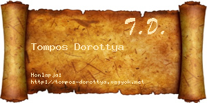 Tompos Dorottya névjegykártya